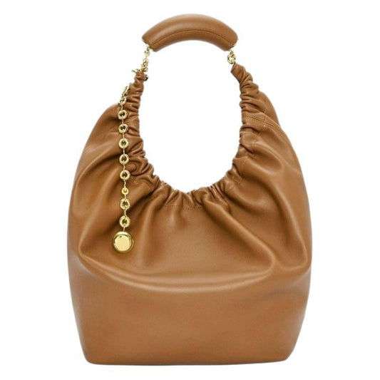 Women's Ruffled Soft Sheepskin Portable Chain Underarm Bags