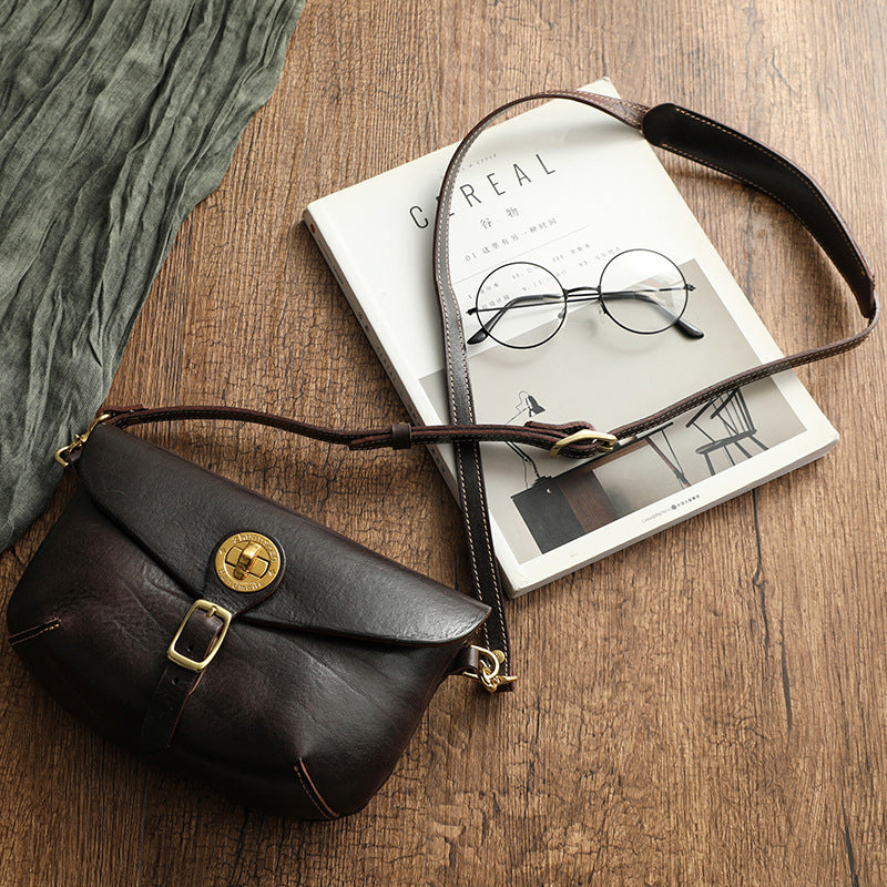 Saddle Thick Soft Vegetable Tanned Top Layer Crossbody Bags
