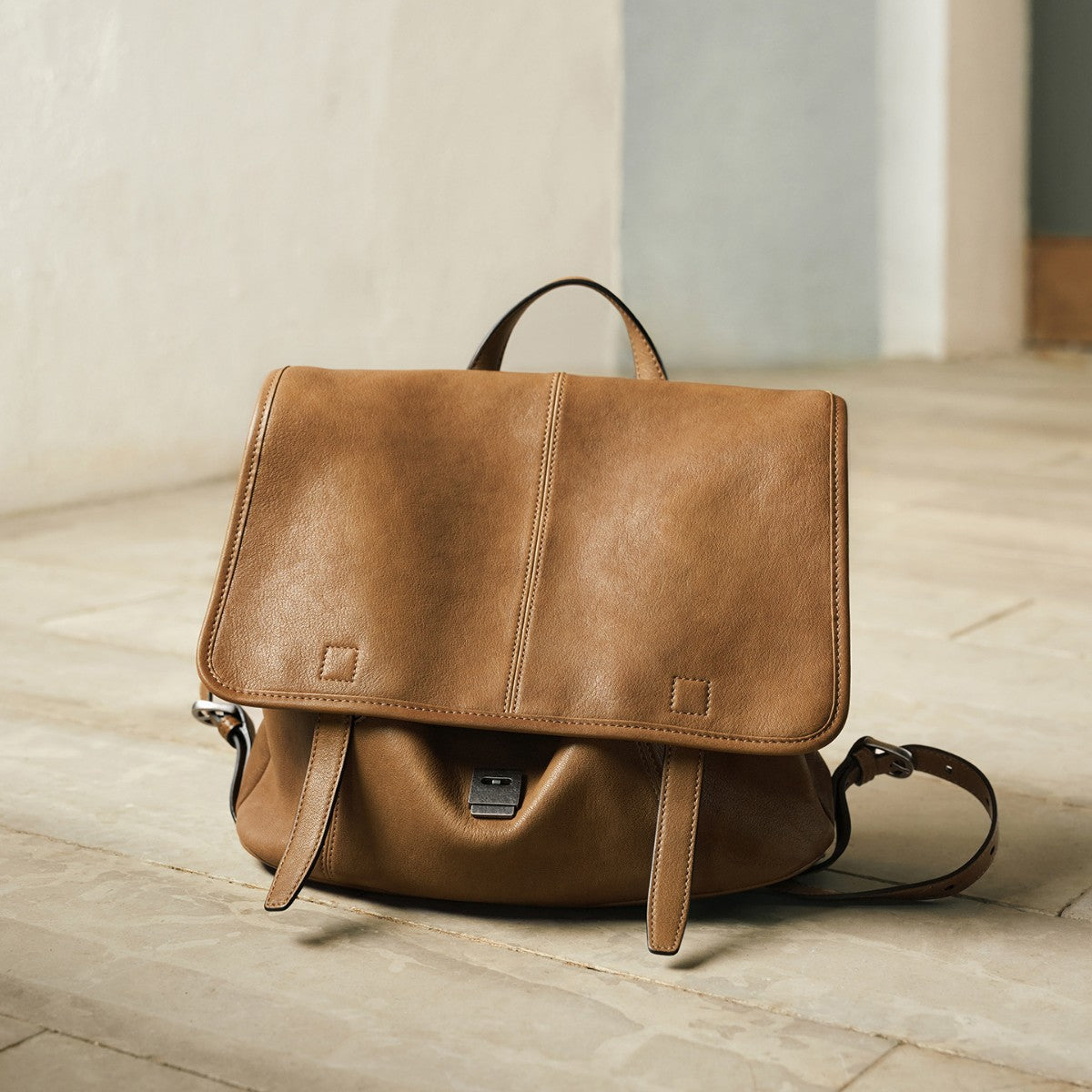 Slouchy Sheepskin Series Large Capacity Commute Backpacks