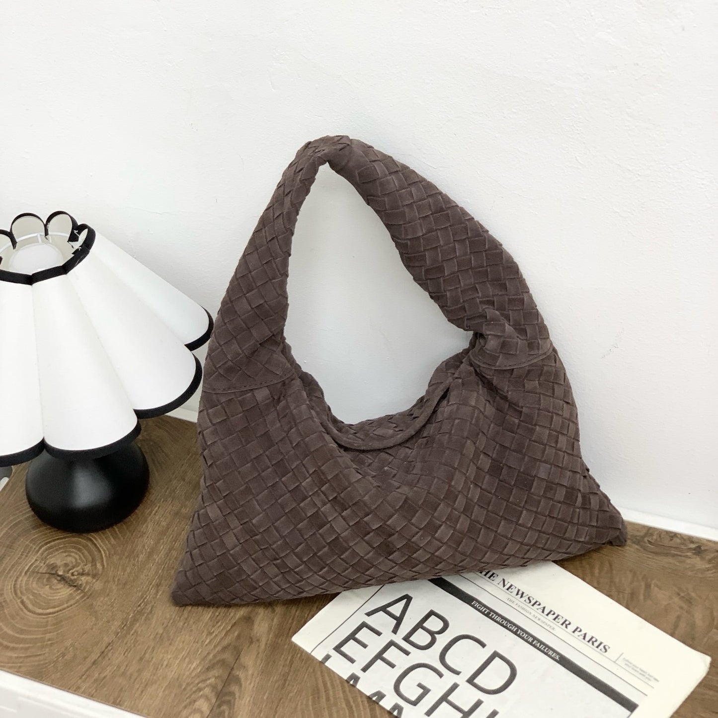 Women's Frosted Suede Large Capacity Croissant Crossbody Bags