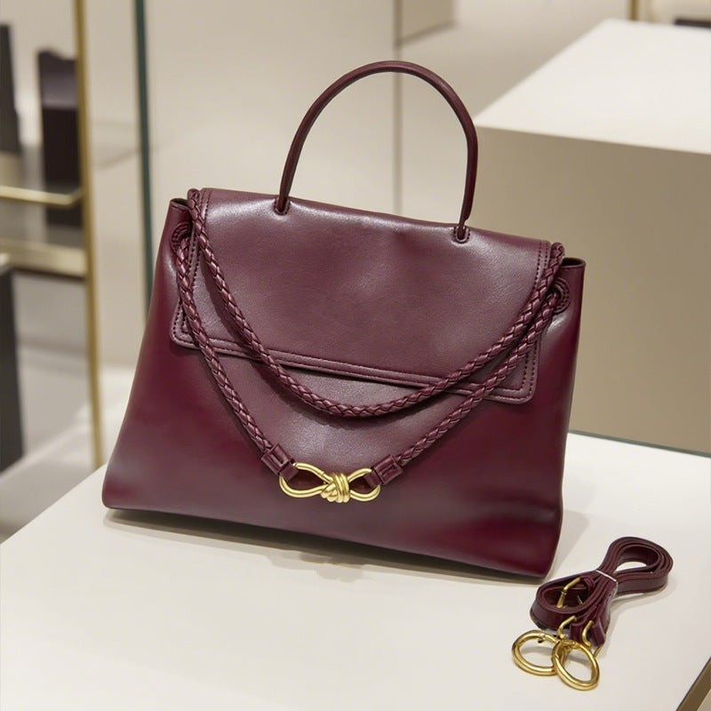 Cool Fashion Bow Gold Genuine Leather Buckle