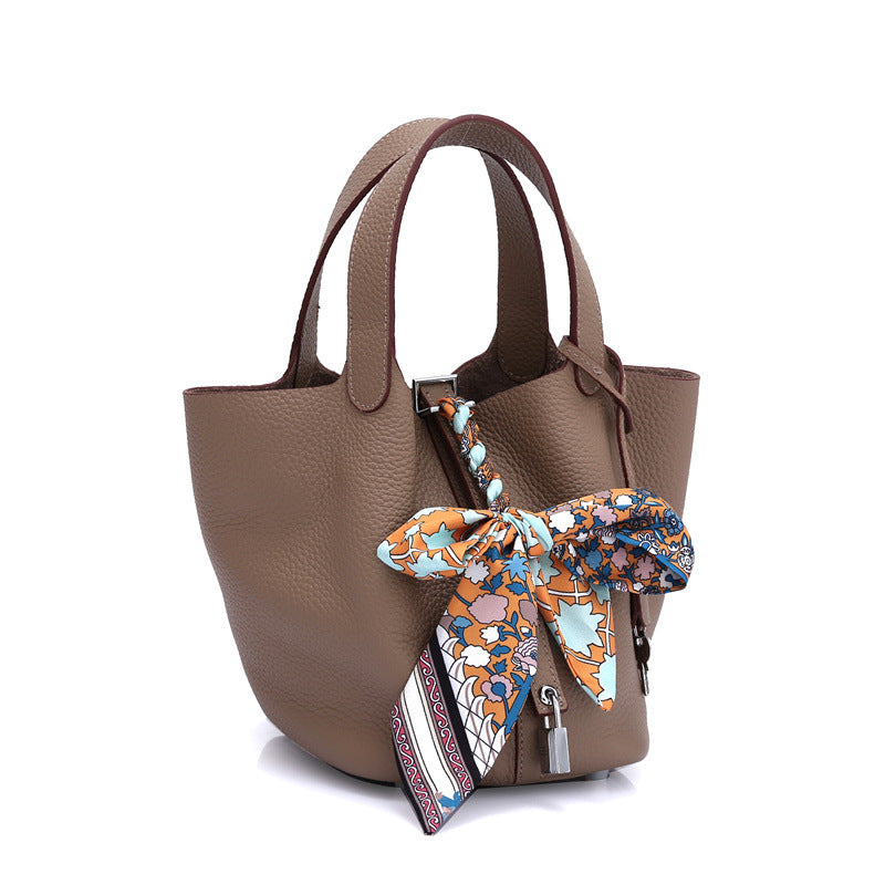 Women's First Layer Cowhide Leather Large Capacity Handbags