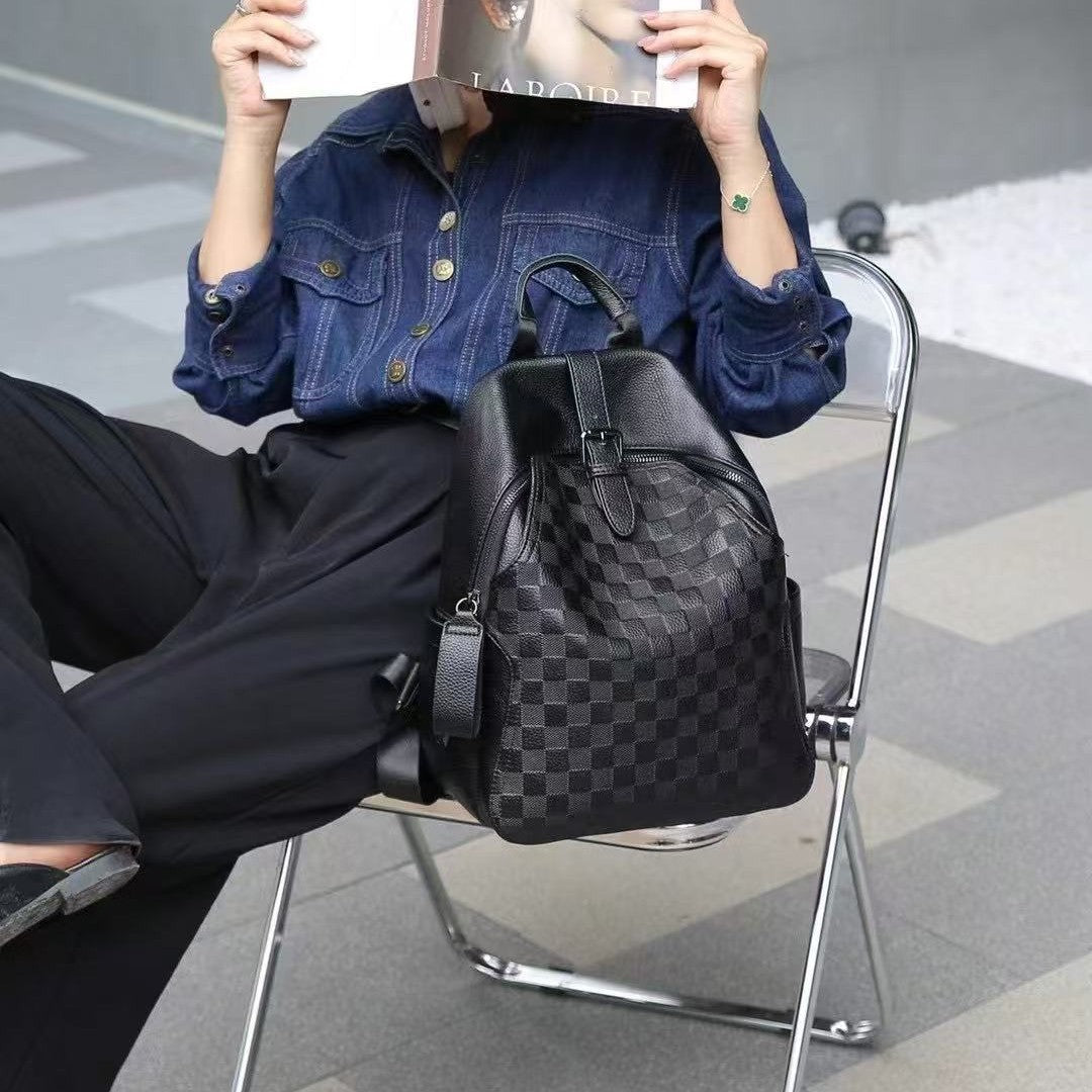 Creative Classy Women's Checked Fashion Simple Backpacks