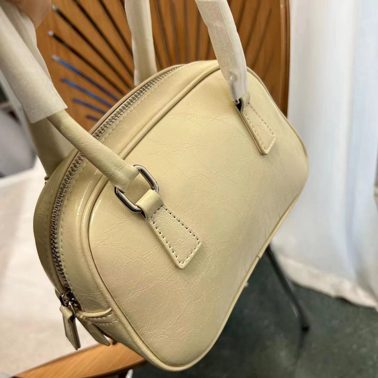 Women's Design Suede Cowhide Pillow Genuine Leather Handbags