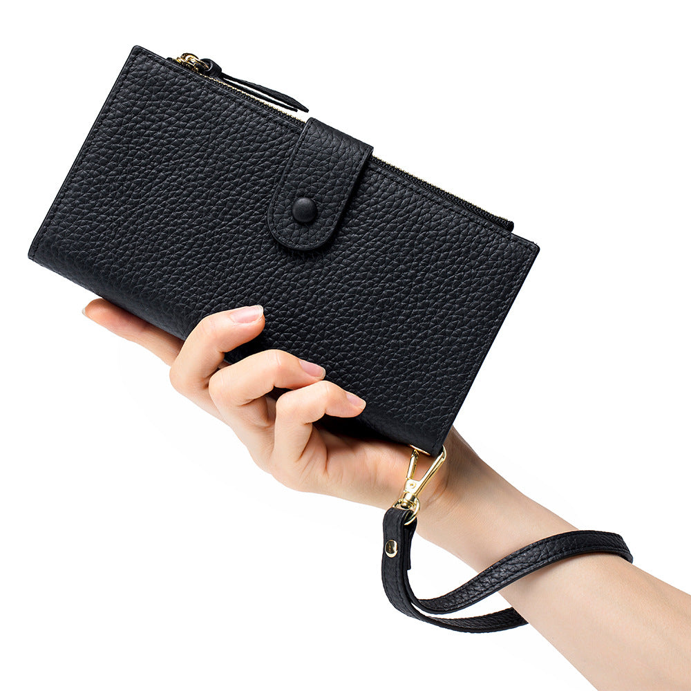 Women's Real Leather Long Fashion Large Capacity Ladies Wallets