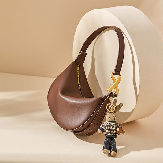 Women's Genuine Leather Underarm High-grade Summer Dumpling Shoulder Bags