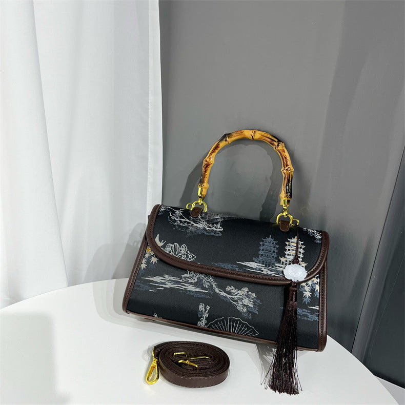 Ethnic Style Retro Textured Simple Elegant Handbags