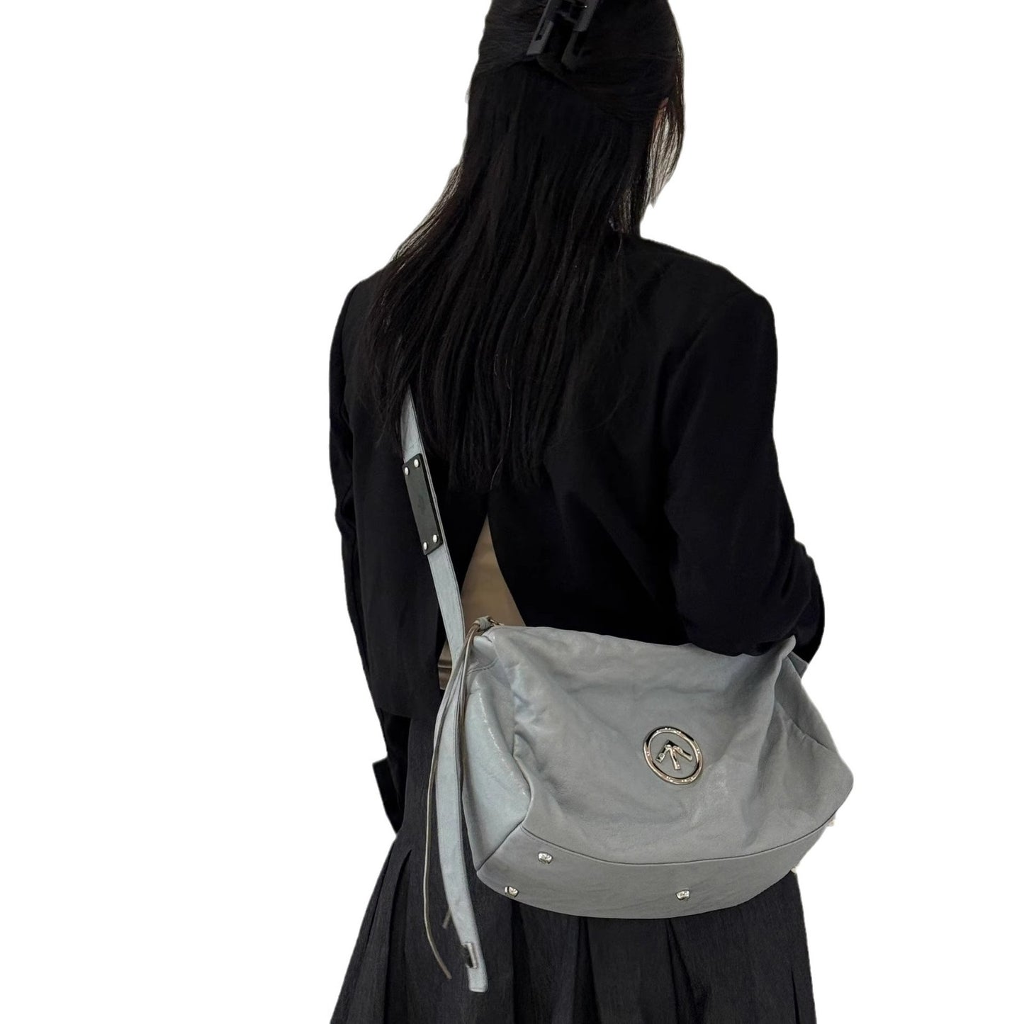 Arrows Sexist Blackstone Leather Folds Large Crossbody Bags