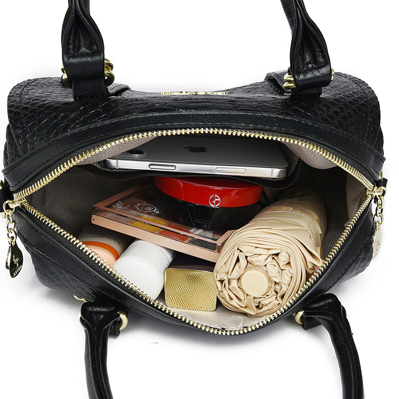 Women's Fashion Embossed Crocodile Pattern Big Bags