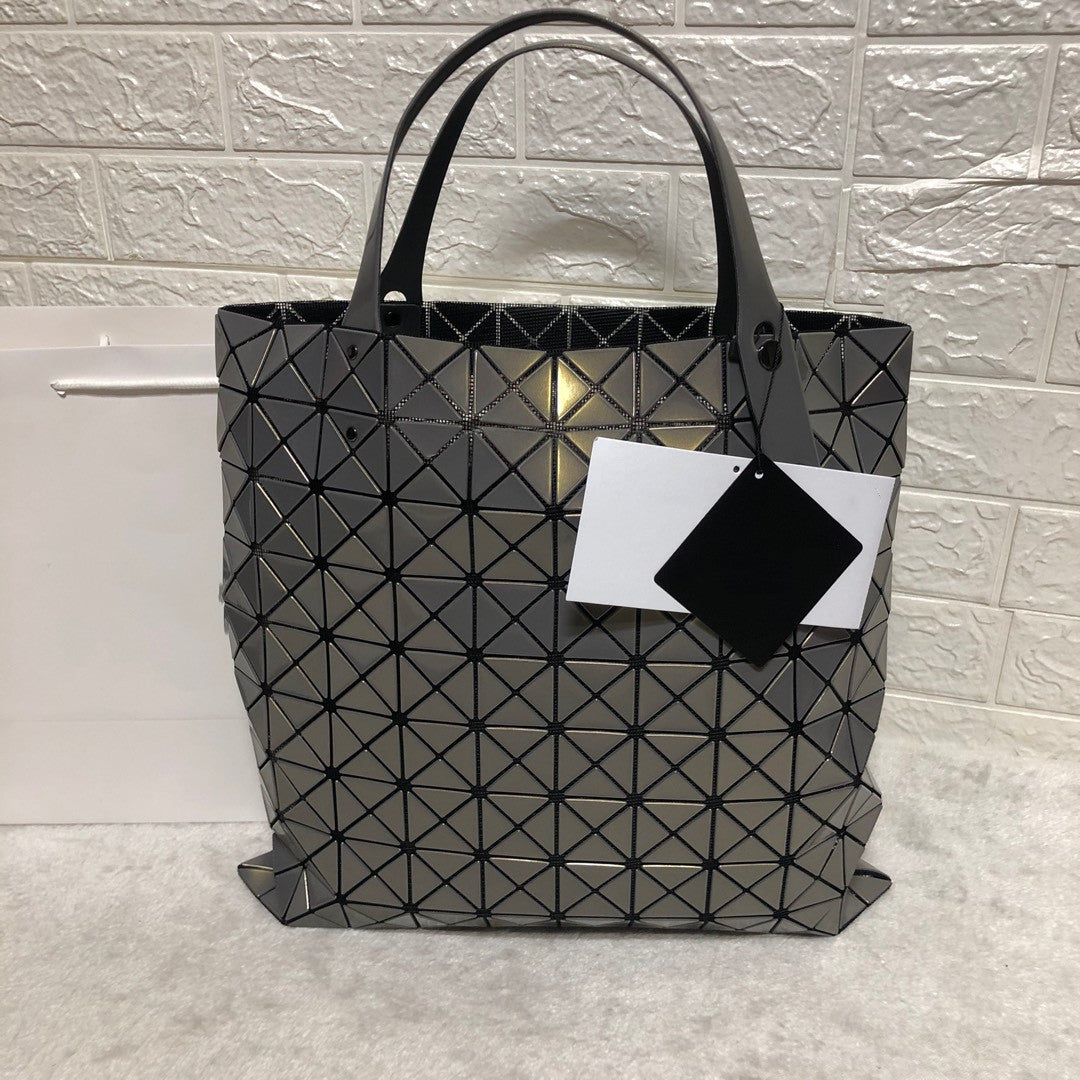 Grid Folding Life Portable Female Large Shoulder Bags