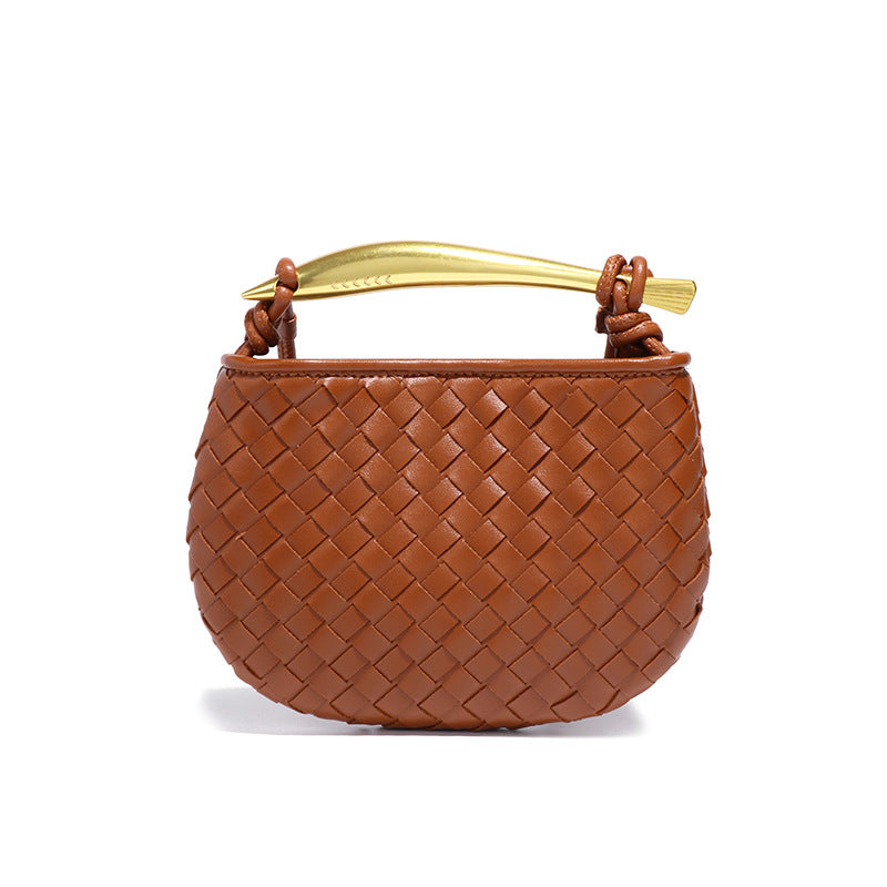 Women's Handmade Woven Fashion Leisure Mini Dumpling Crossbody Bags