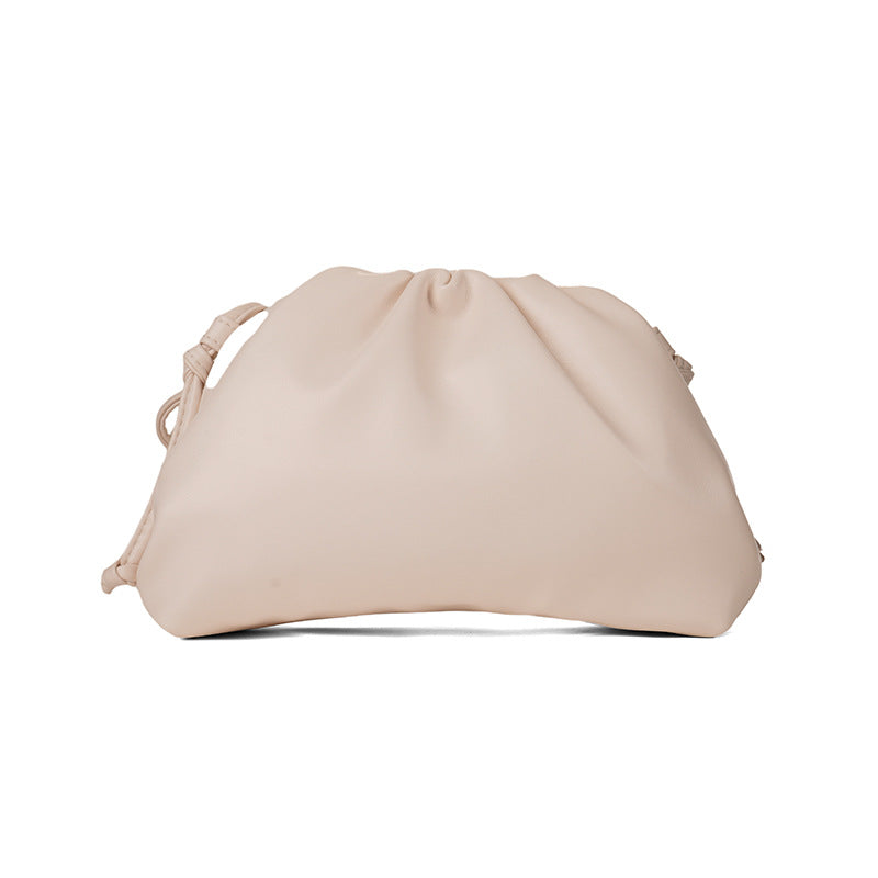 Korean Style Solid Color Soft Leather Clutch Shoulder Bags
