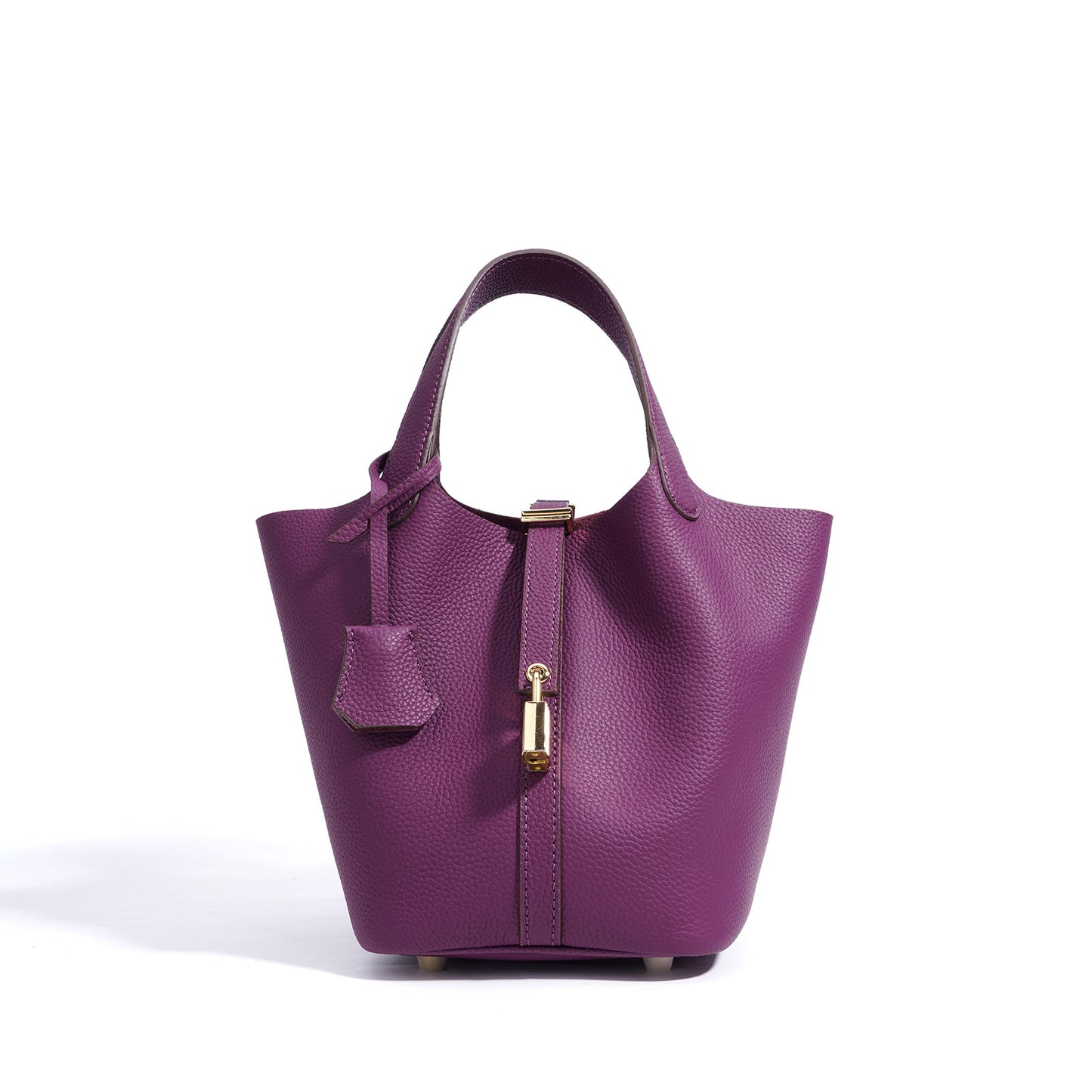 Design Vegetable Basket Layer Cowhide Leather Portable Fashion Handbags