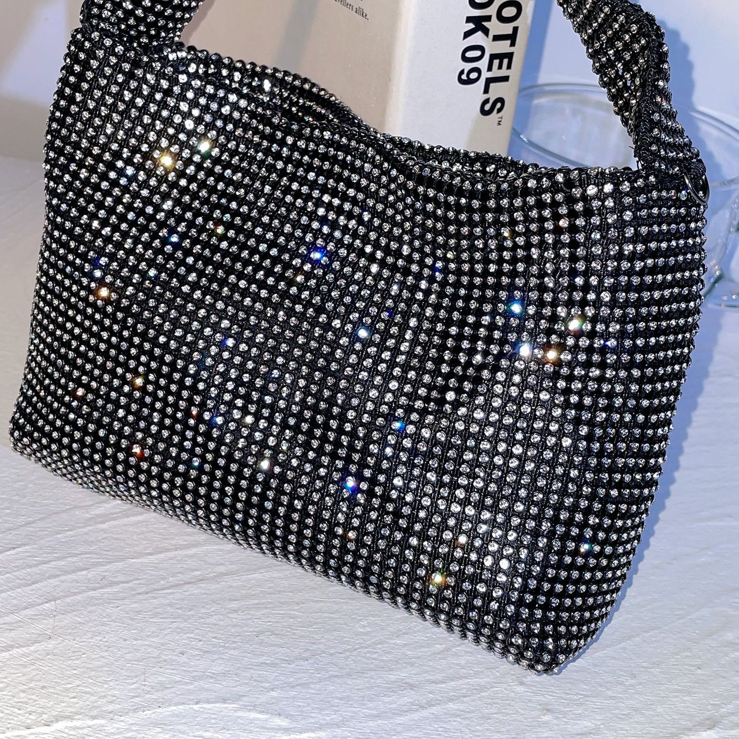 Rhinestone Light Luxury Underarm Simple Design Evening Bags