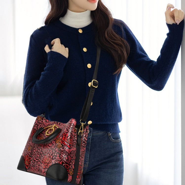 Pretty Glamorous Women's Embossed Road Fashion Handbags