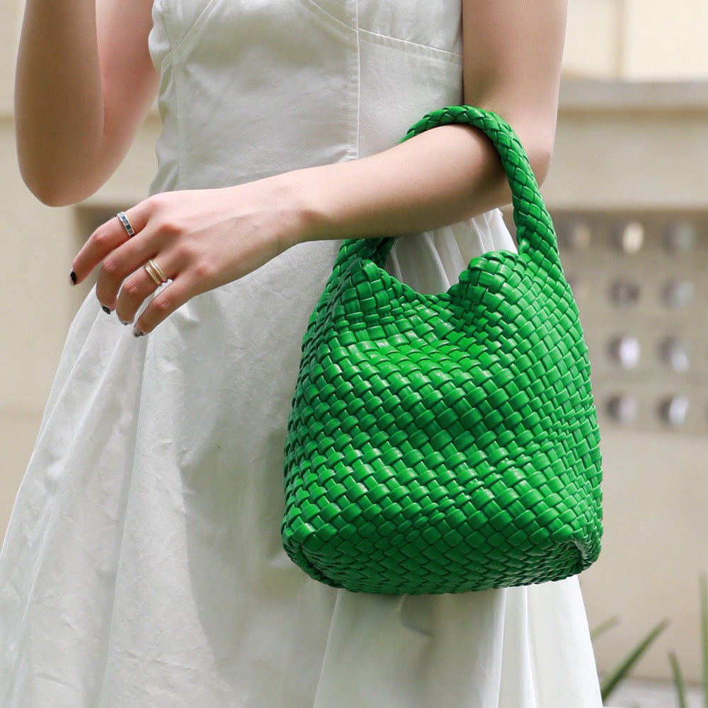 Slouchy Trendy Hand-woven Commuter Mother Portable Handbags