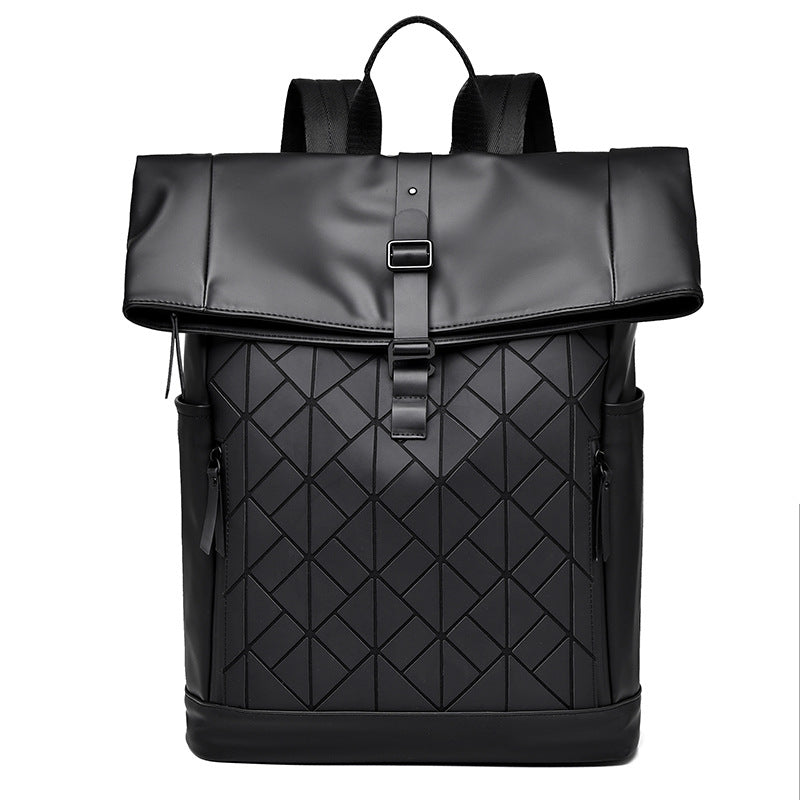 Men's Large Capacity Rhombus Trend Computer Simplicity Backpacks
