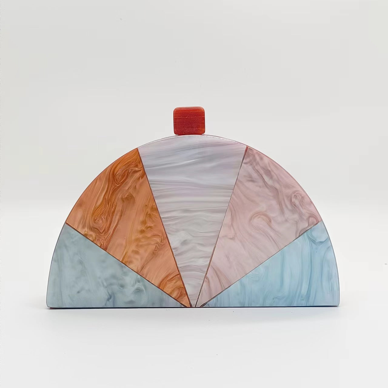 Women's Color Semicircle Acrylic Fashion Wedding Dinner Evening Bags