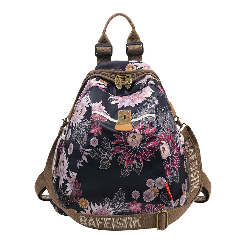 Women's Large Capacity Ethnic Style Fashionable Printed Backpacks
