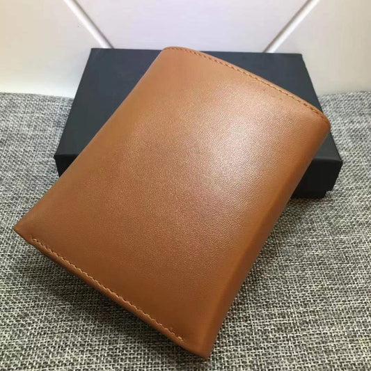 Fashion Korean Style Cowhide Three Fold Ladies Wallets
