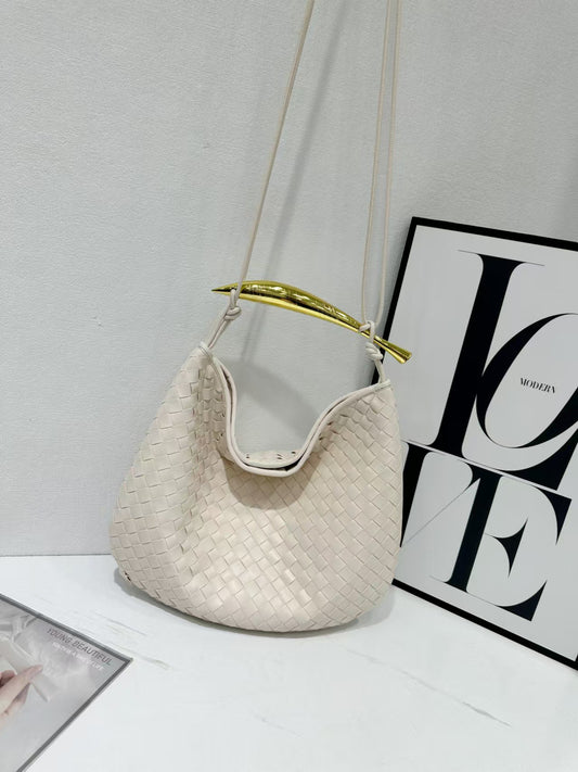 Slouchy Stylish Woven Vintage Metal Elegant Handbags