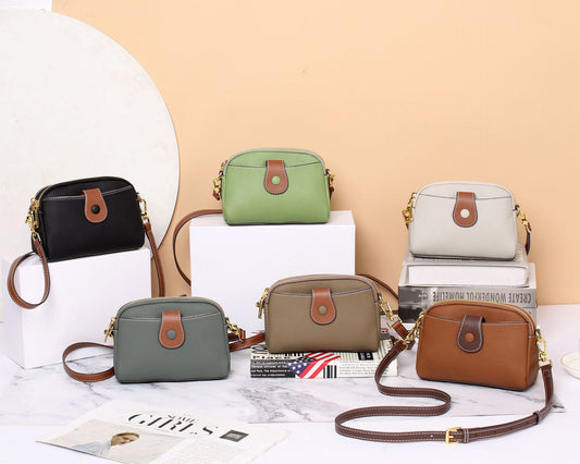 Women's Genuine Leather Fashion First Layer Cowhide Crossbody Bags