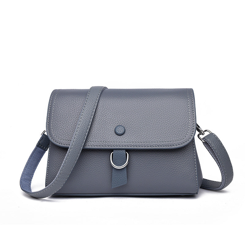 Women's Fashionable Solid Color Genuine Leather Texture Crossbody Bags