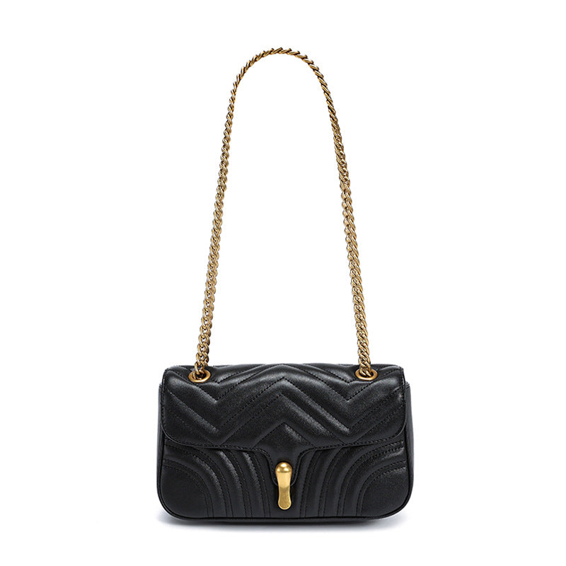 Women's Leather Style Chain Special Interest Light Crossbody Bags