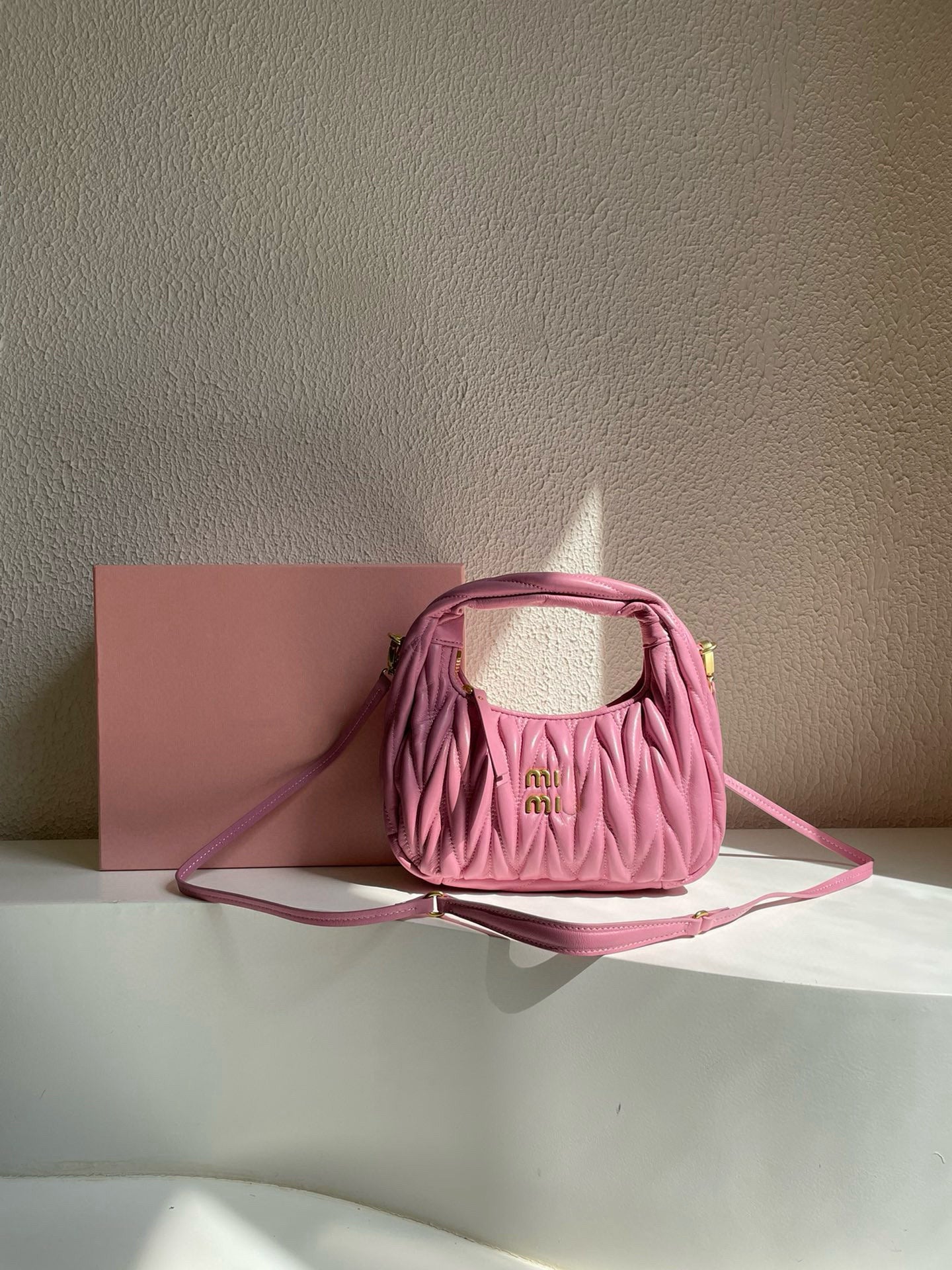Classy Sheepskin Underarm Pleated Diamond Pattern Crossbody Bags