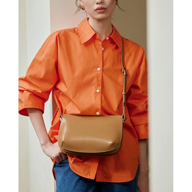 Women's Genuine Leather Simple Design High-grade Exquisite Shoulder Bags