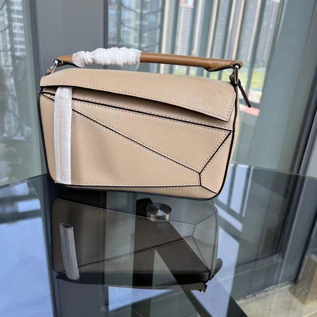 Women's Geometric Lunch Box Color Contrast Patchwork Handbags