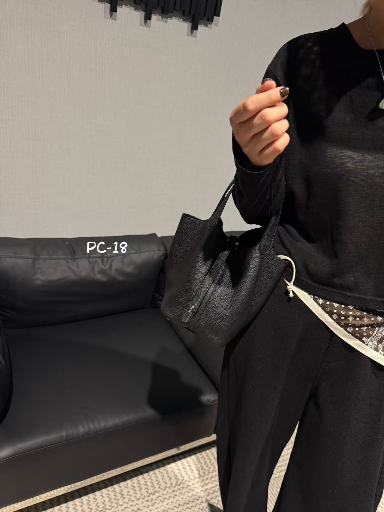 Women's First Layer Cowhide Vegetable Basket Crossbody Bags