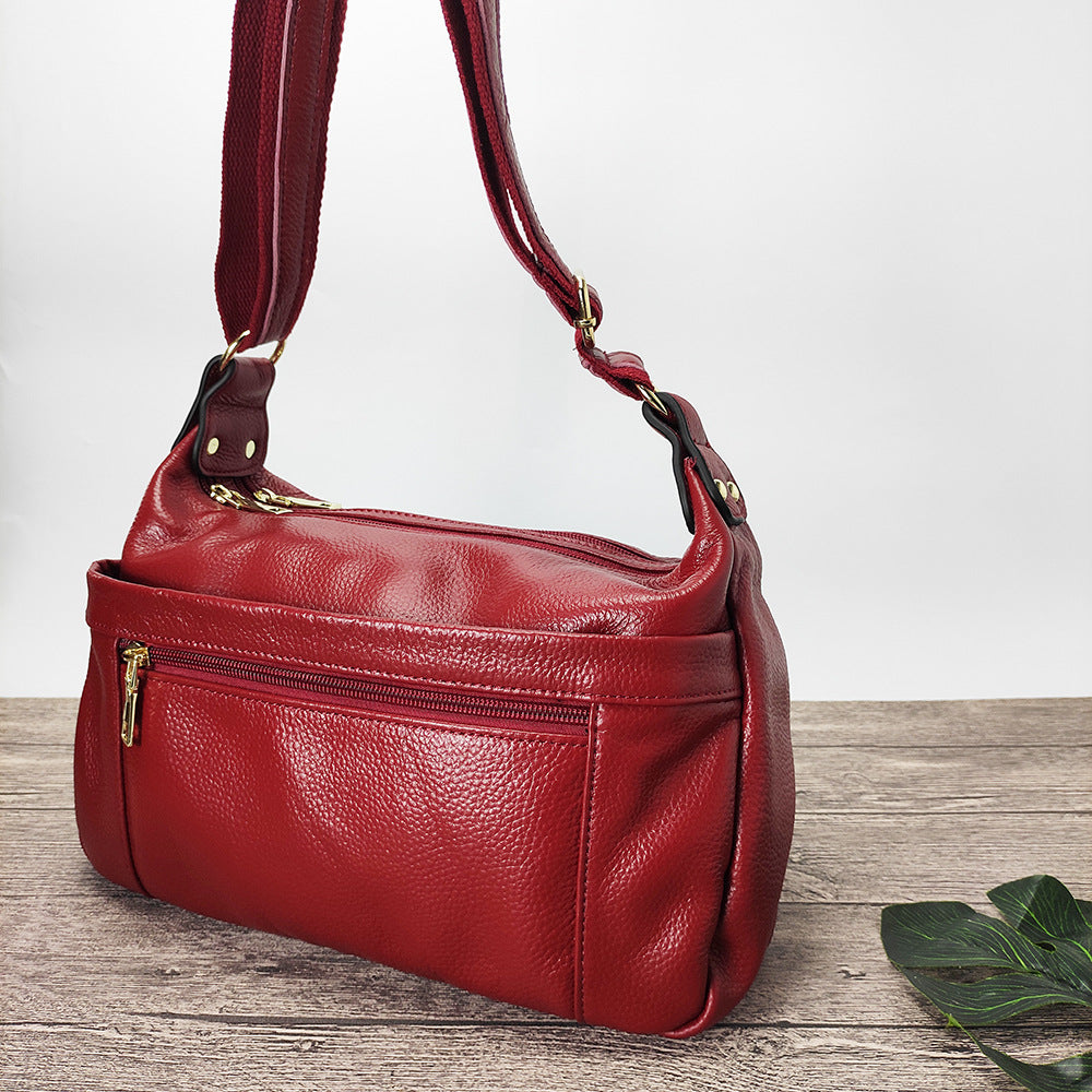 Women's Leather Mother Large Capacity Soft First Crossbody Bags