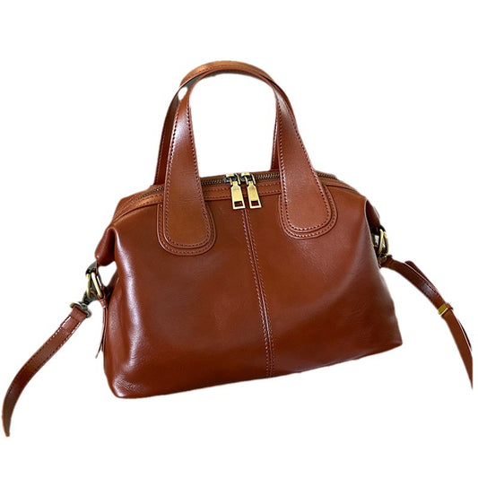 Women's Leather High-grade Retro Cow Big Handbags