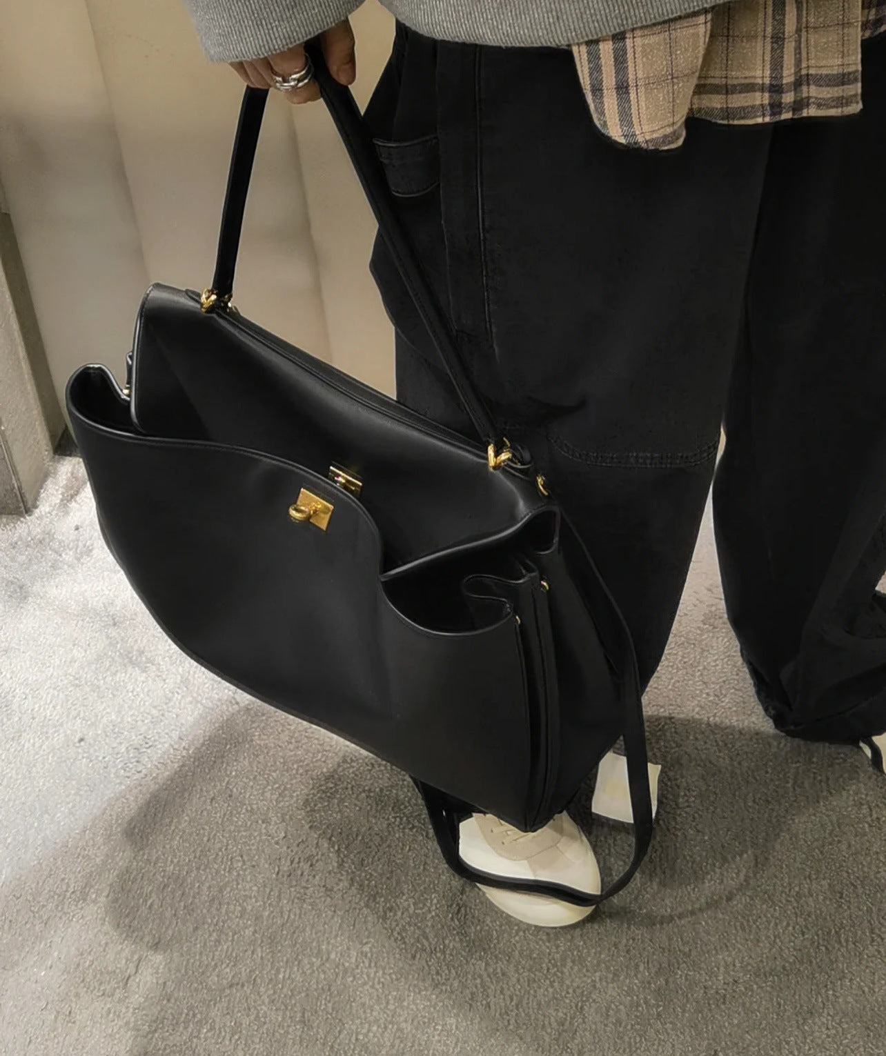 Women's Version Smooth Calfskin Portable Underarm Leisure Shoulder Bags