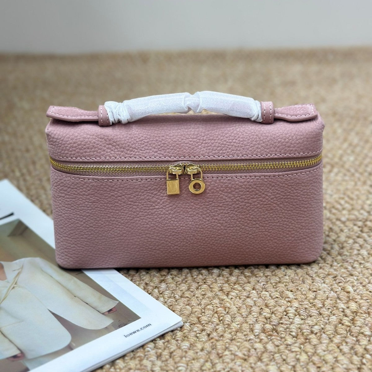 Women's Quality Lunch Box Matte Suede Genuine Crossbody Bags