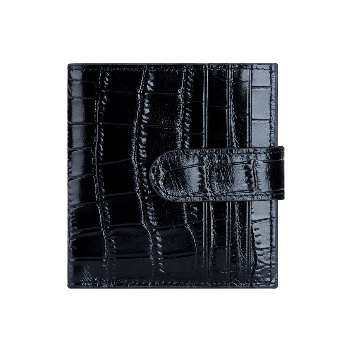 Women's Crocodile Pattern Genuine Leather Zipper Compact Coin Purses