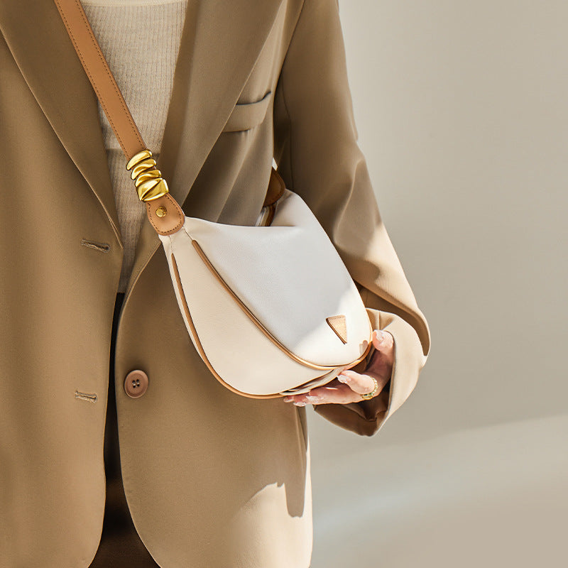 Women's Dumpling High Sense Soft Leather Genuine Shoulder Bags