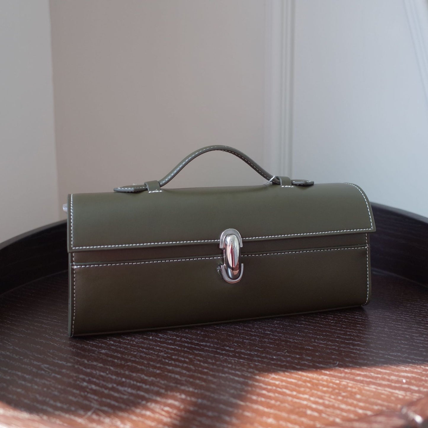 Women's Orange Design French Simplicity Calf Leather Bags