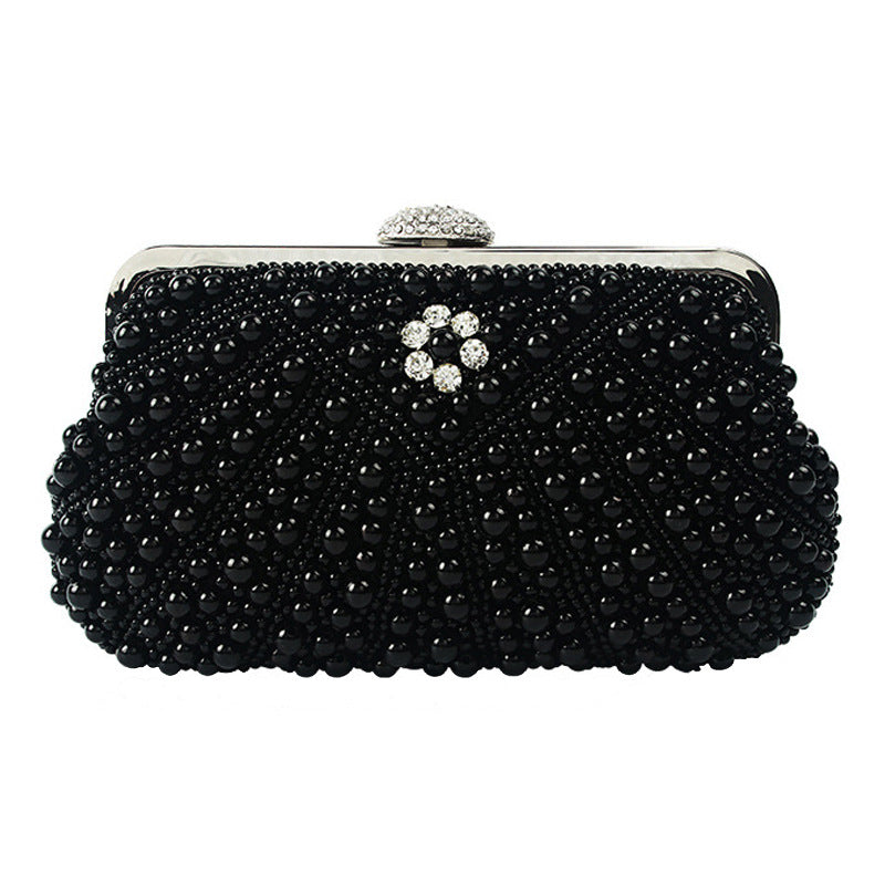 Women's Colorful Moon Pearl Embroidery Hand-held Imitation Evening Bags
