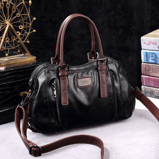 Women's Fashion Curved Moon Portable Large Capacity Handbags