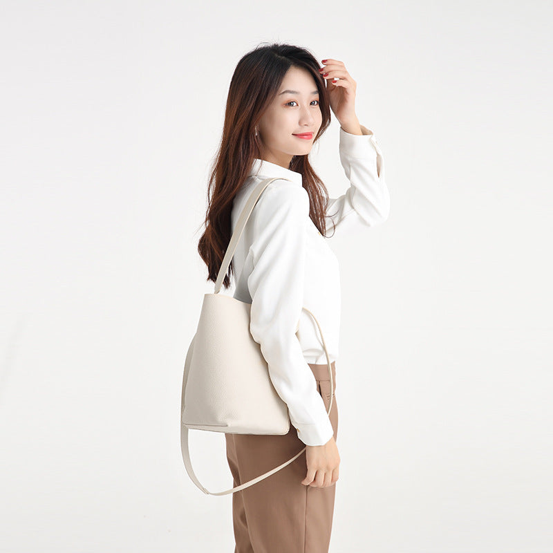 Women's Genuine Leather First Layer Cowhide Commuter Crossbody Bags