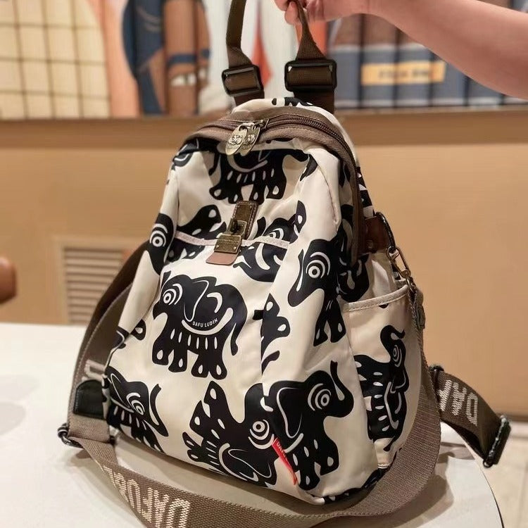 Women's Fashion Octopus Oxford Cloth Waterproof Backpacks
