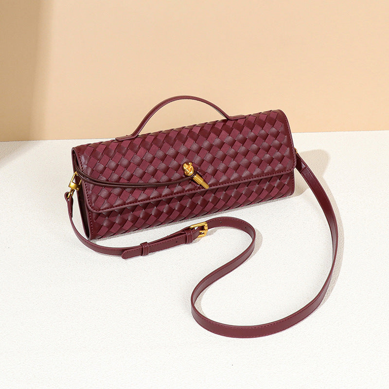 Women's High-grade Frosted Deerskin Portable Dinner File Crossbody Bags