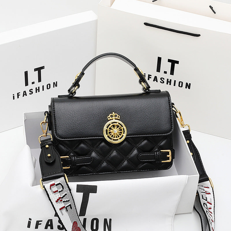 Women's Golden Balls Rhombus Good Luck Comes Crossbody Bags