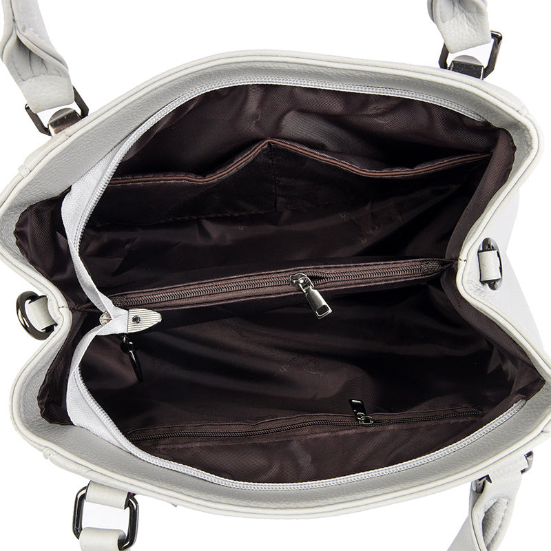 Women's Soft Leather Large Capacity Mom Handbags