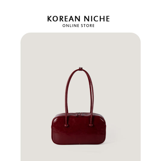 Women's Textured Korean Style High-grade Paint Surface Shoulder Bags