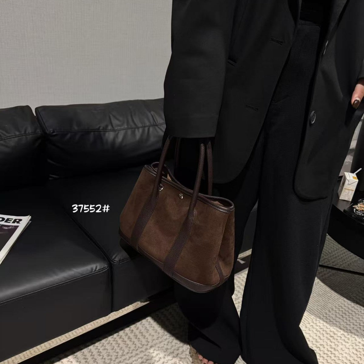 Women's Suede Contrast Color Portable Garden Fashionable Crossbody Bags