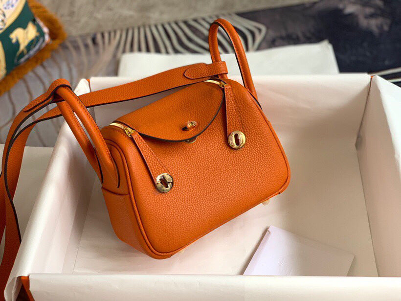 Women's Lindy Mini Doctor Cow Leather Portable Shoulder Bags