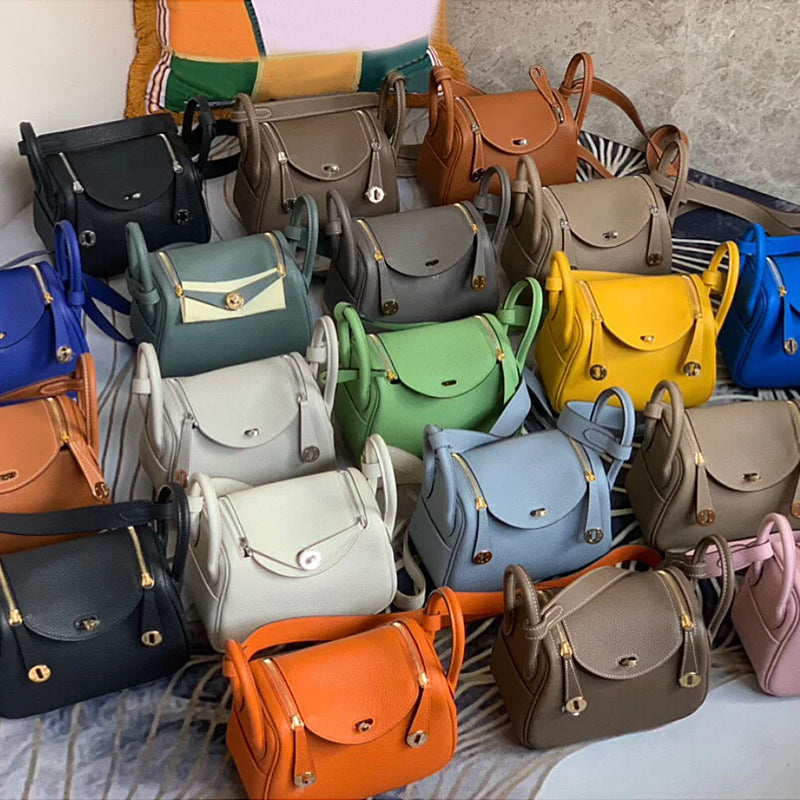 Women's Lindy Mini Doctor Cow Leather Portable Shoulder Bags